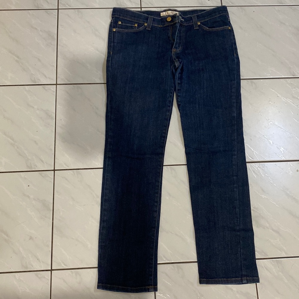straight blue(1) black(2) midrise jeans